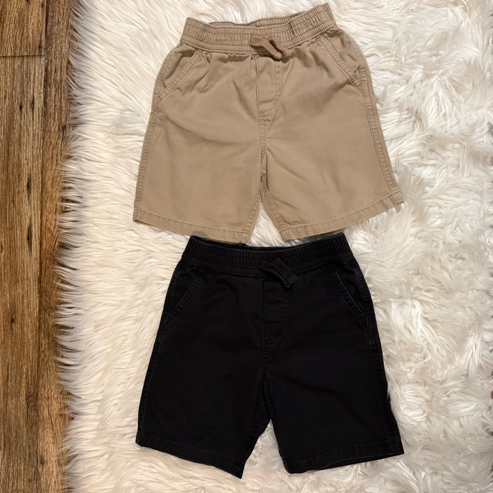 Garanimals Boys 4T Shorts Bundle Tan Black Pull On Play Clothes 2 Pair